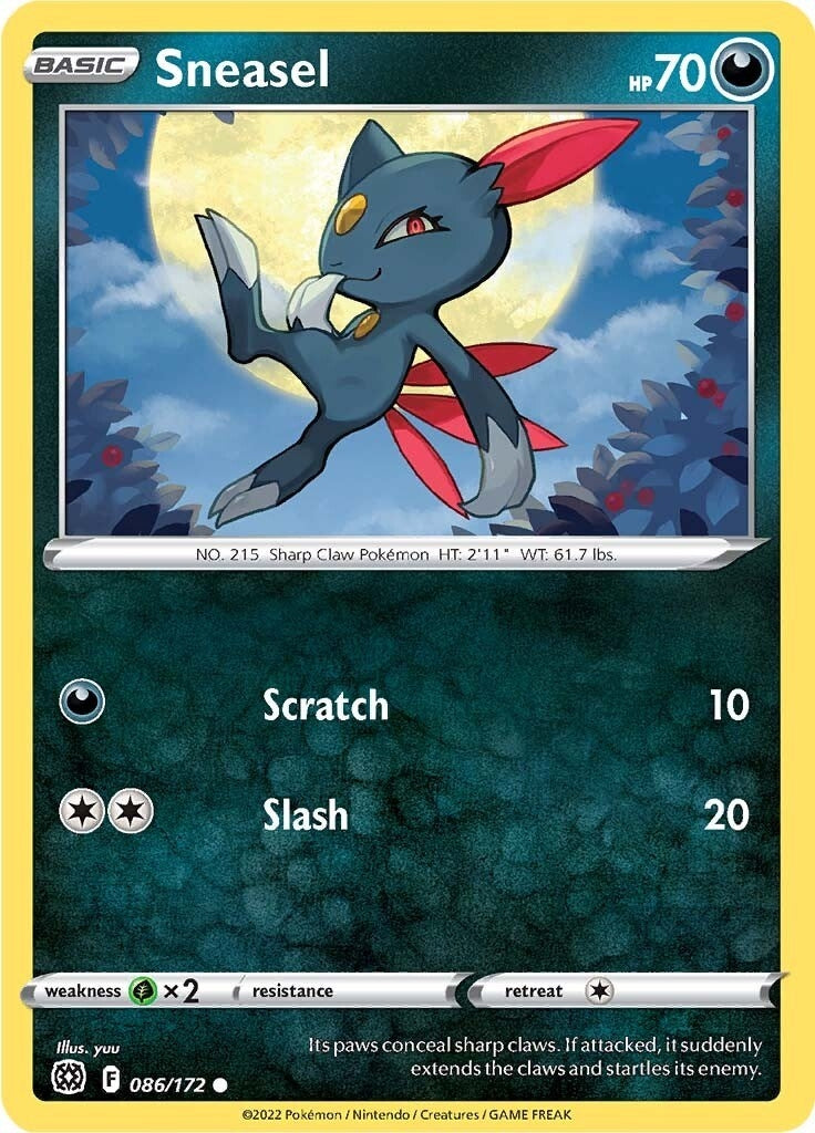 Image for Sneasel (086/172) (SWSH09: Brilliant Stars) (SWSH09) - Pokemon