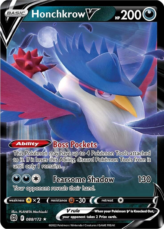 Image for Honchkrow V (088/172) (SWSH09: Brilliant Stars) (SWSH09) - Pokemon