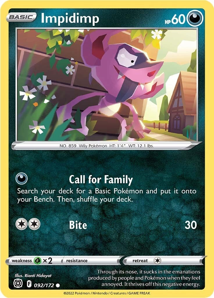 Image for Impidimp (092/172) (SWSH09: Brilliant Stars) (SWSH09) - Pokemon