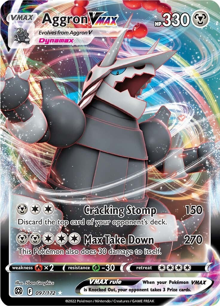Image for Aggron VMAX (097/172) (SWSH09: Brilliant Stars) (SWSH09) - Pokemon