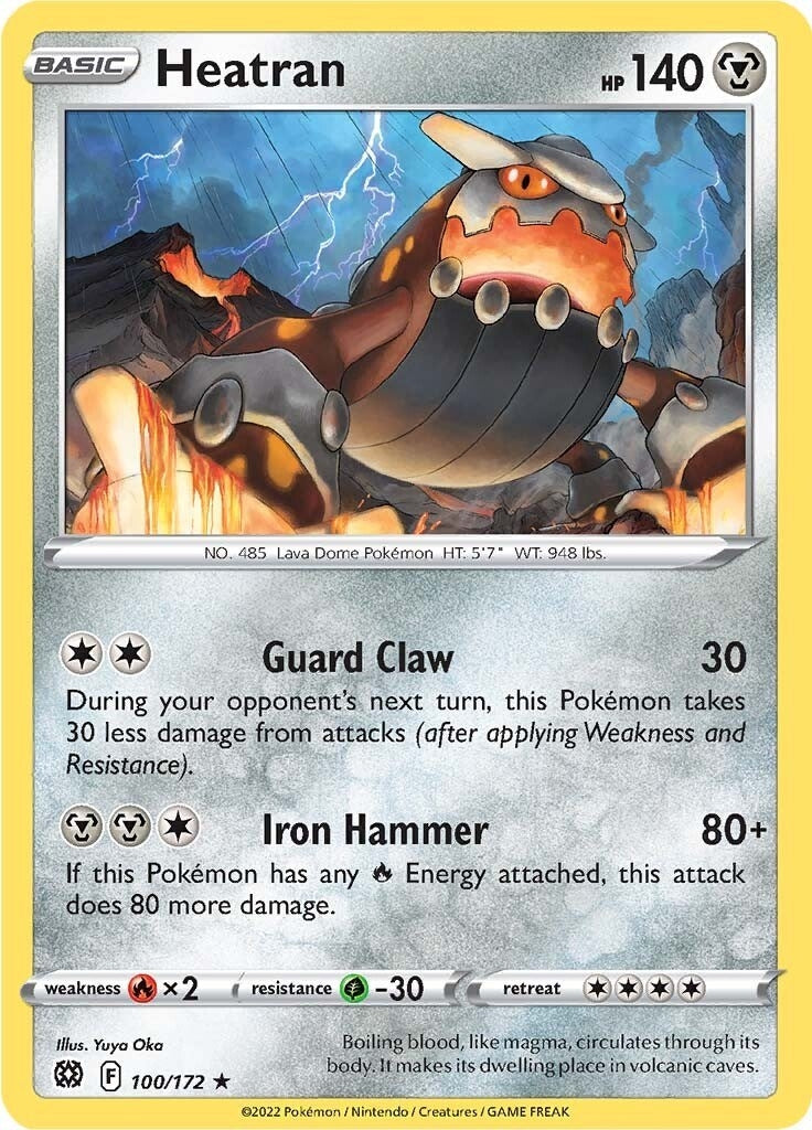 Image for Heatran (100/172) (SWSH09: Brilliant Stars) (SWSH09) - Pokemon
