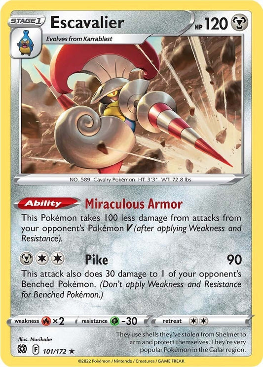 Image for Escavalier (101/172) (SWSH09: Brilliant Stars) (SWSH09) - Pokemon