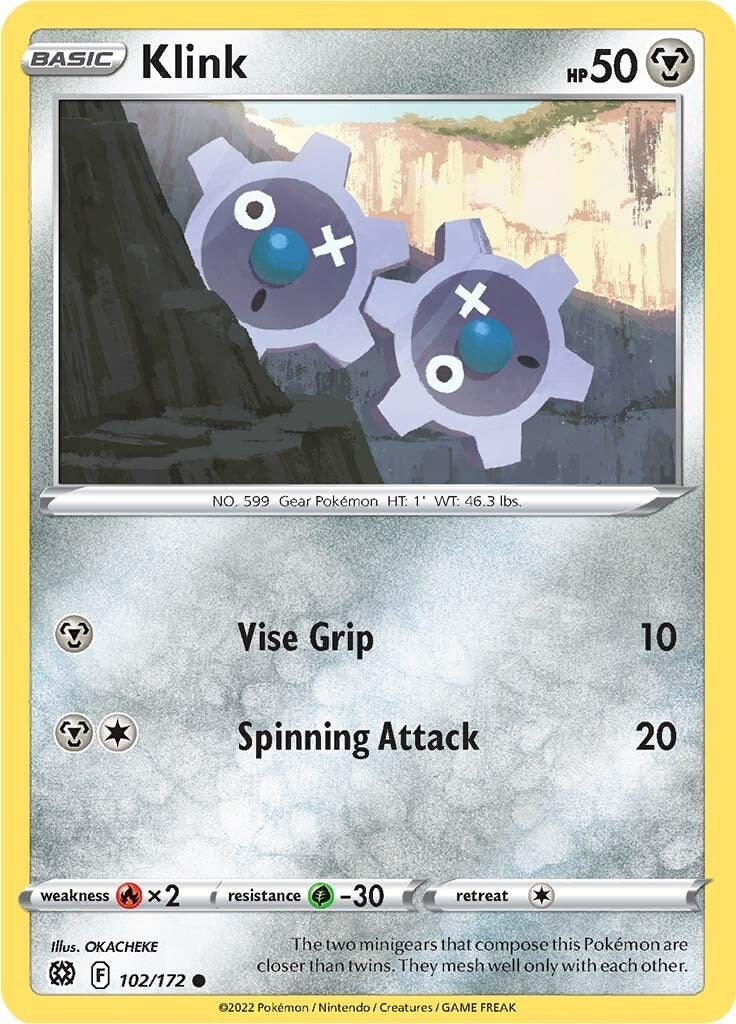 Image for Klink (102/172) (SWSH09: Brilliant Stars) (SWSH09) - Pokemon