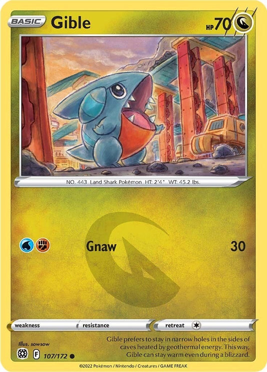 Image for Gible (107/172) (SWSH09: Brilliant Stars) (SWSH09) - Pokemon