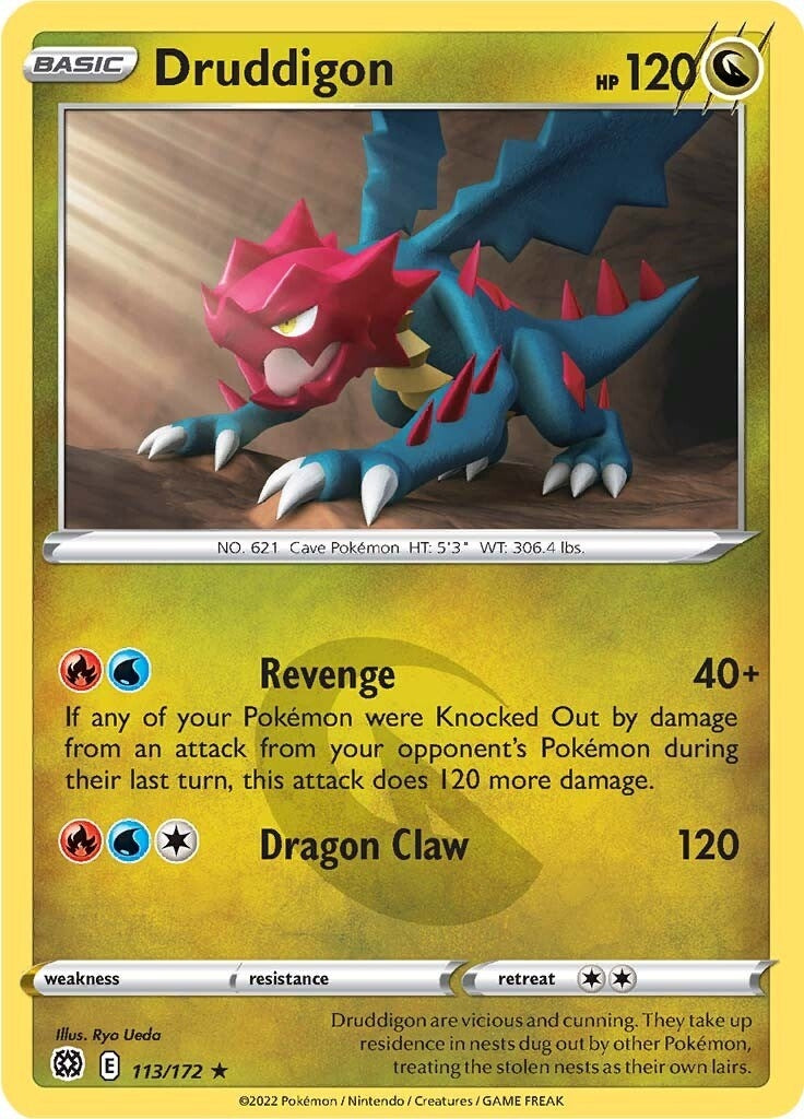 Image for Druddigon (113/172) (SWSH09: Brilliant Stars) (SWSH09) - Pokemon