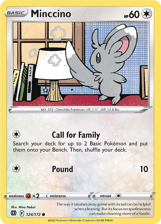Image for Minccino (124/172) (SWSH09: Brilliant Stars) (SWSH09) - Pokemon