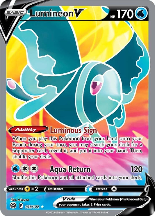 Image for Lumineon V (Full Art) (155/172) (SWSH09: Brilliant Stars) (SWSH09) - Pokemon