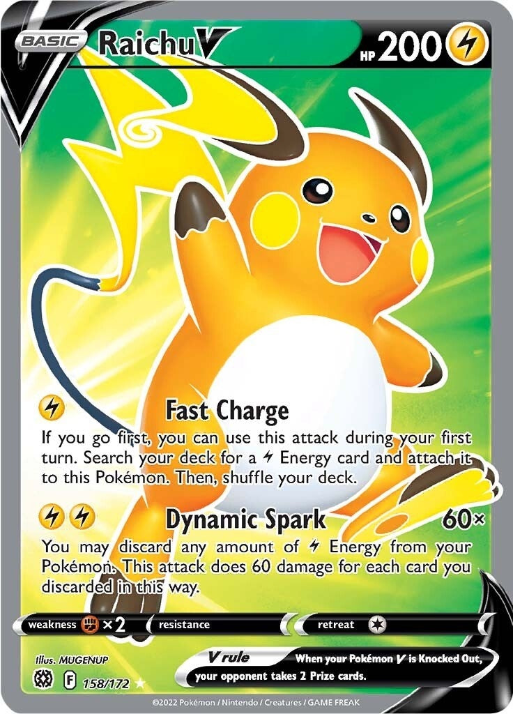 Image for Raichu V (Full Art) (158/172) (SWSH09: Brilliant Stars) (SWSH09) - Pokemon