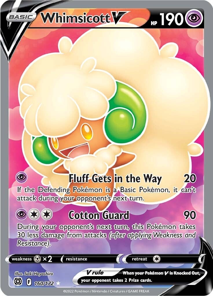 Image for Whimsicott V (Full Art) (160/172) (SWSH09: Brilliant Stars) (SWSH09) - Pokemon