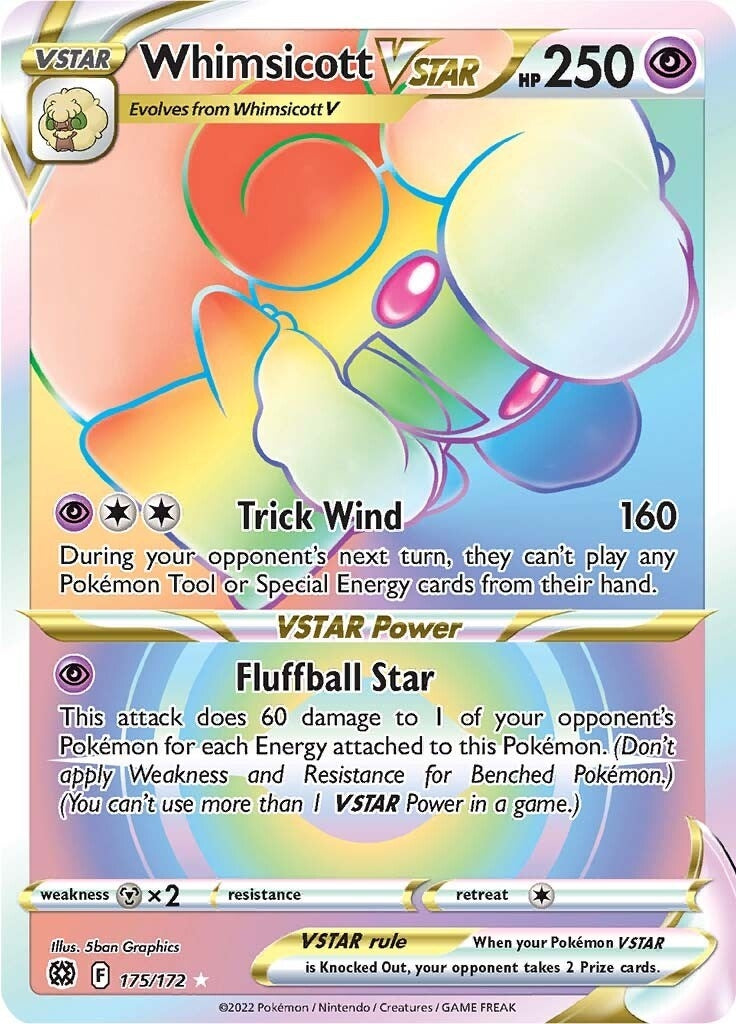 Image for Whimsicott VSTAR (Secret) (175/172) (SWSH09: Brilliant Stars) (SWSH09) - Pokemon