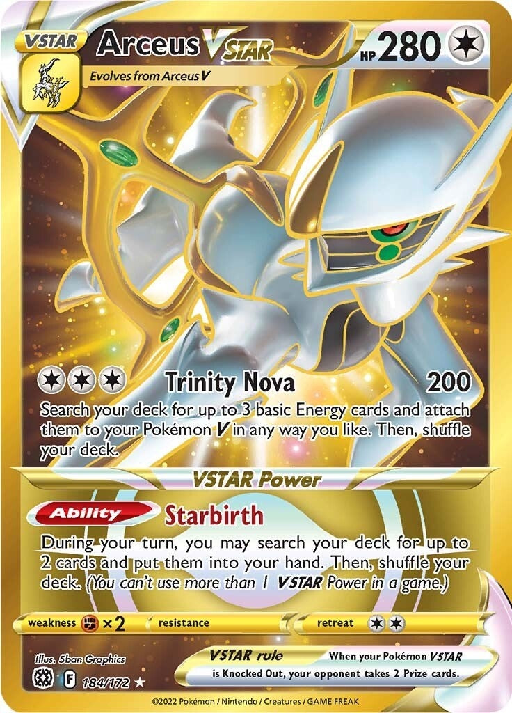 Image for Arceus VSTAR (Secret) (184) (184/172) (SWSH09: Brilliant Stars) (SWSH09) - Pokemon