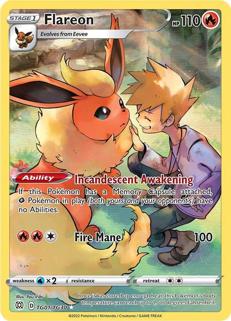 Image for Flareon (TG01/TG30) (SWSH09: Brilliant Stars Trainer Gallery) (SWSH09:TG) - Pokemon