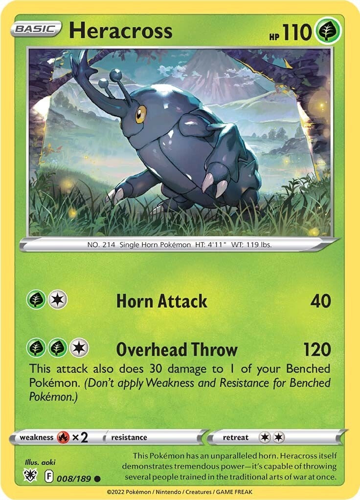 Image for Heracross (008/189) (SWSH10: Astral Radiance) (SWSH10) - Pokemon