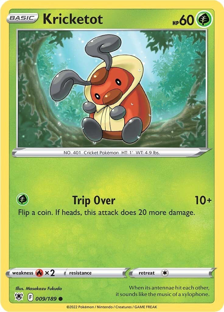 Image for Kricketot (009/189) (SWSH10: Astral Radiance) (SWSH10) - Pokemon