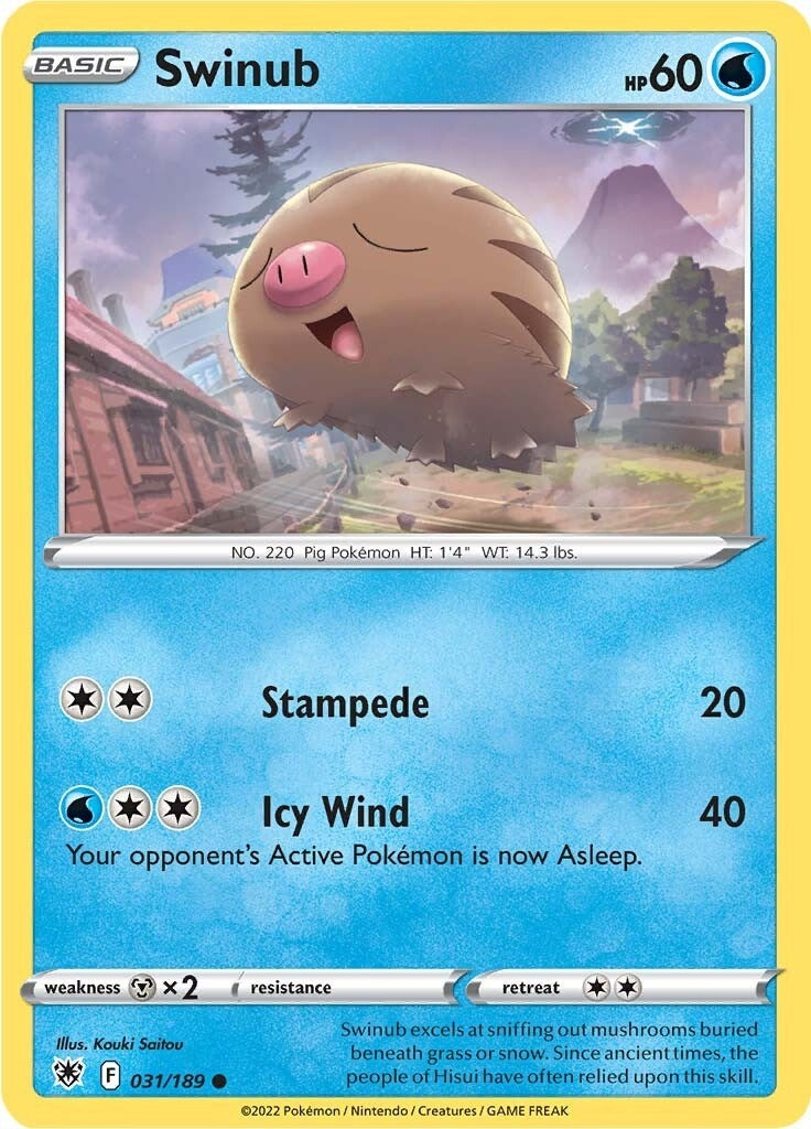 Image for Swinub (031/189) (SWSH10: Astral Radiance) (SWSH10) - Pokemon