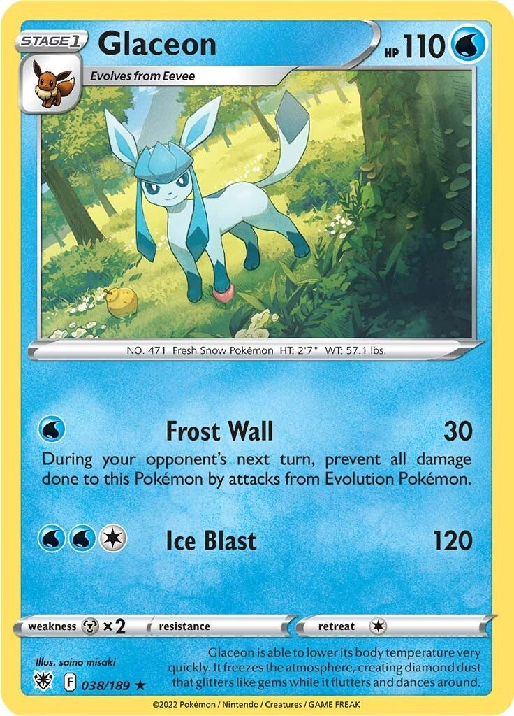 Image for Glaceon (038/189) (SWSH10: Astral Radiance) (SWSH10) - Pokemon