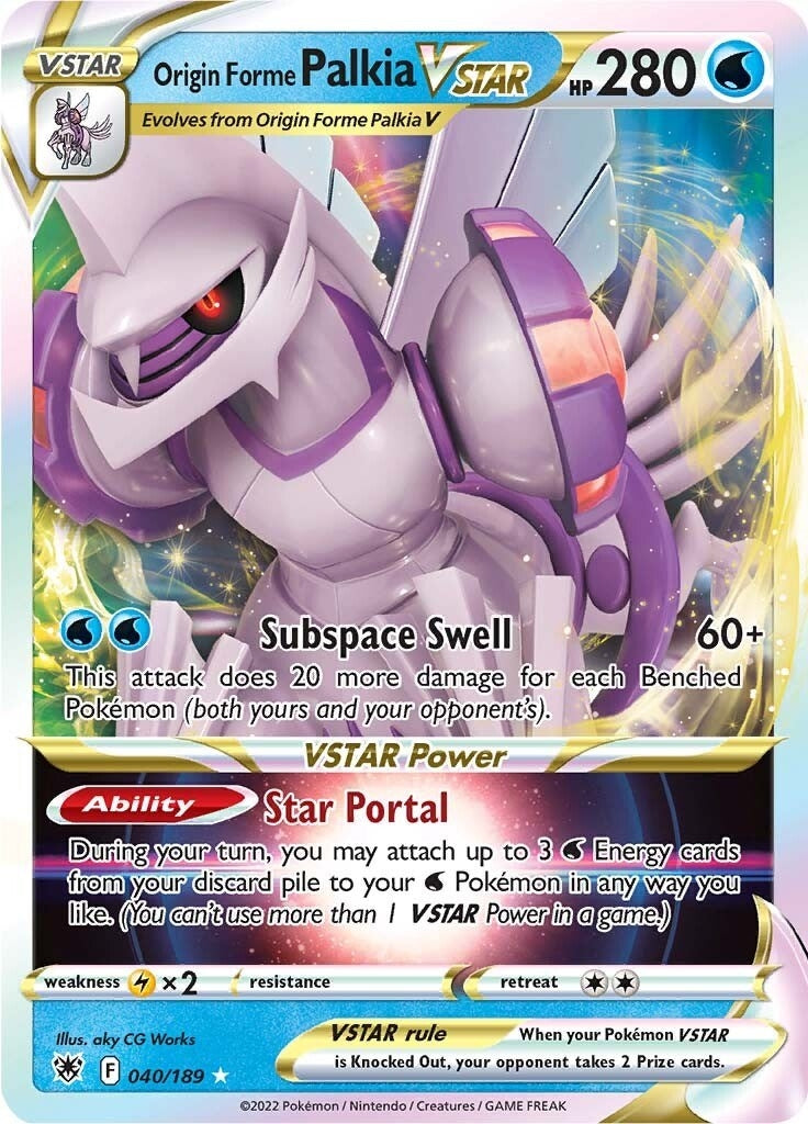 Image for Origin Forme Palkia VSTAR (040/189) (SWSH10: Astral Radiance) (SWSH10) - Pokemon