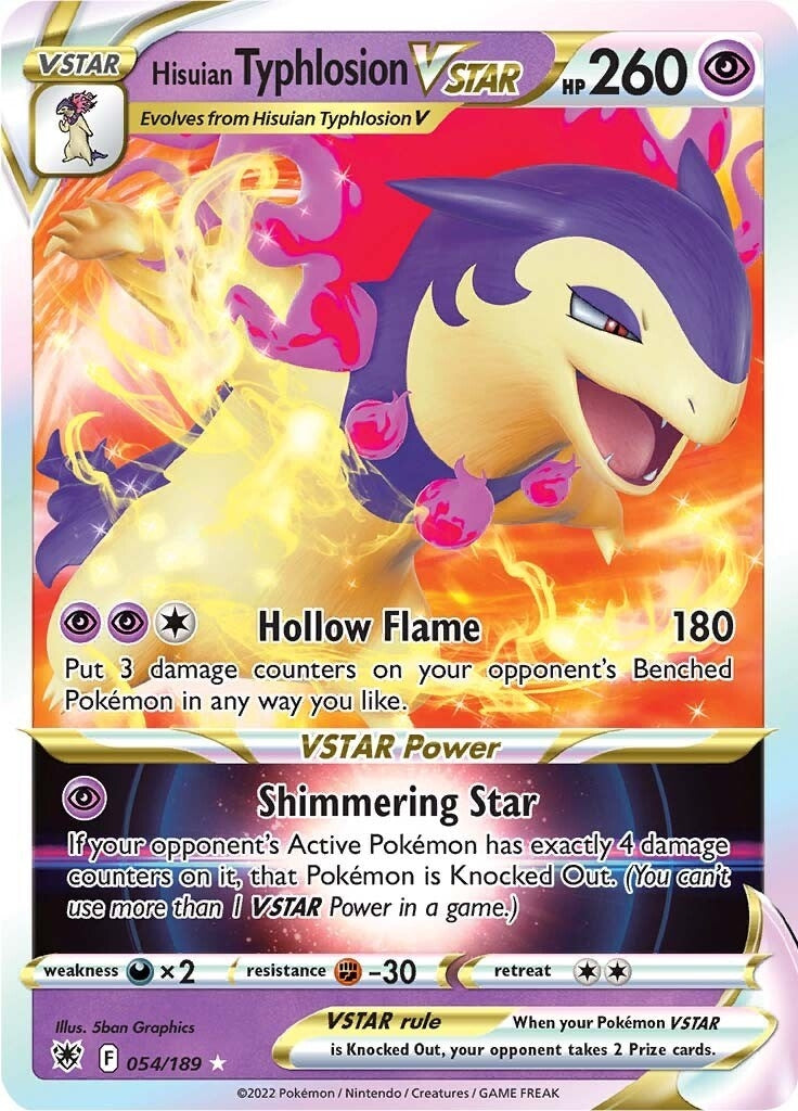 Image for Hisuian Typhlosion VSTAR (054/189) (SWSH10: Astral Radiance) (SWSH10) - Pokemon