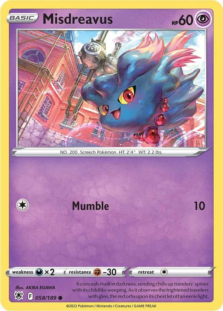 Image for Misdreavus (058/189) (SWSH10: Astral Radiance) (SWSH10) - Pokemon