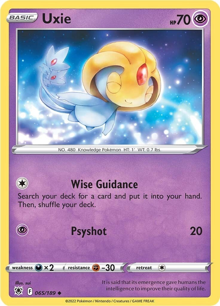 Image for Uxie (065/189) (SWSH10: Astral Radiance) (SWSH10) - Pokemon