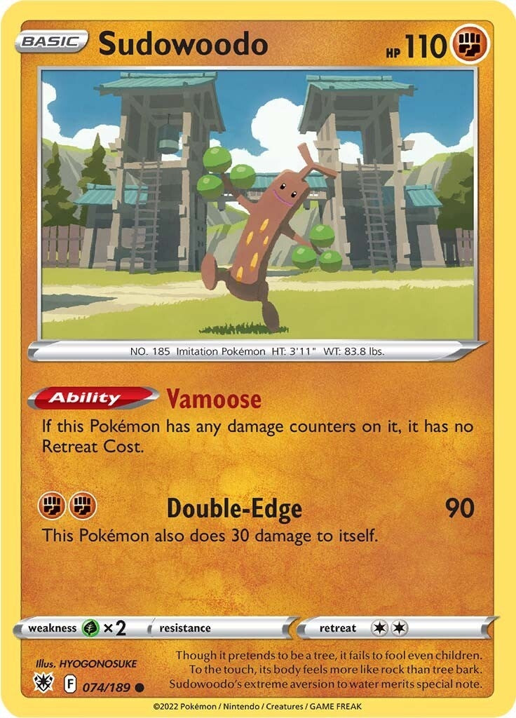 Image for Sudowoodo (074/189) (SWSH10: Astral Radiance) (SWSH10) - Pokemon