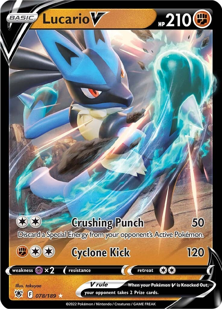 Image for Lucario V (078/189) (SWSH10: Astral Radiance) (SWSH10) - Pokemon