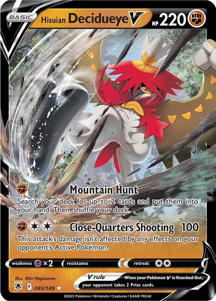 Image for Hisuian Decidueye V (083/189) (SWSH10: Astral Radiance) (SWSH10) - Pokemon