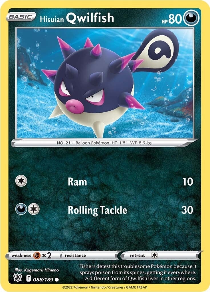 Image for Hisuian Qwilfish (88) (088/189) (SWSH10: Astral Radiance) (SWSH10) - Pokemon