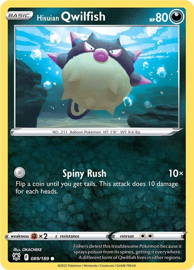 Image for Hisuian Qwilfish (89) (089/189) (SWSH10: Astral Radiance) (SWSH10) - Pokemon