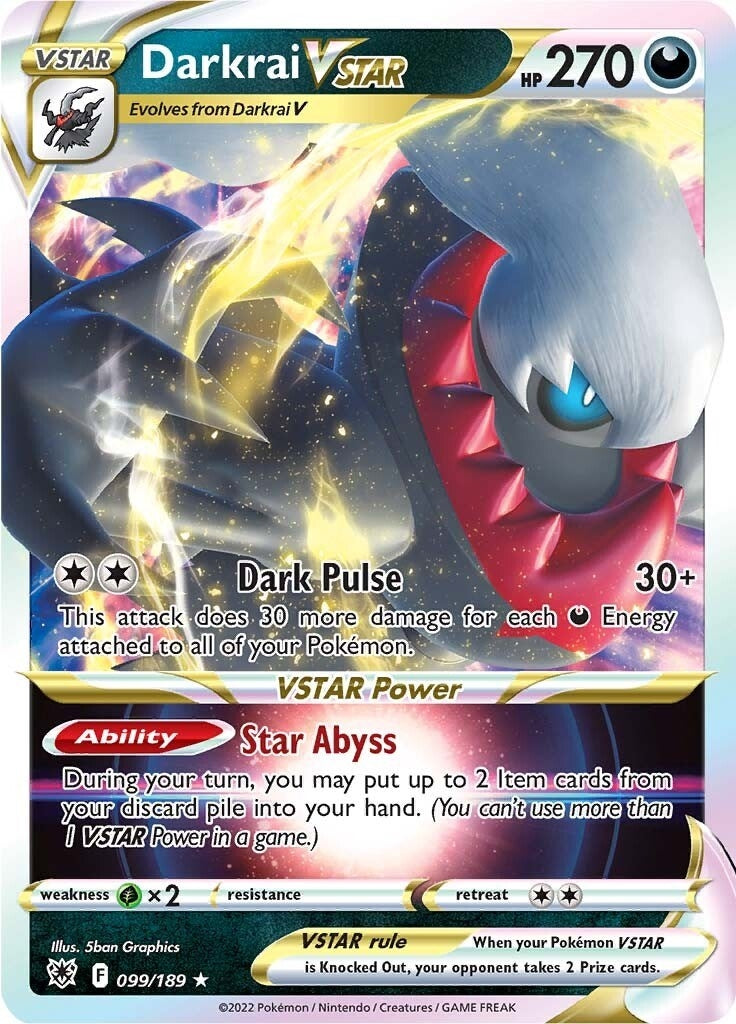 Image for Darkrai VSTAR (099/189) (SWSH10: Astral Radiance) (SWSH10) - Pokemon