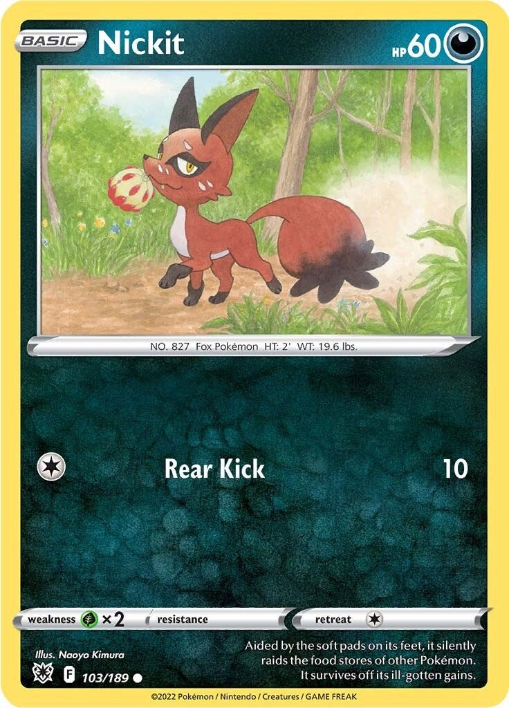 Image for Nickit (103/189) (SWSH10: Astral Radiance) (SWSH10) - Pokemon