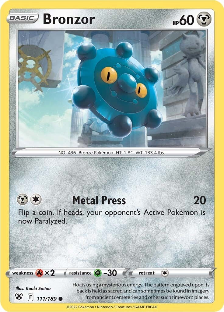 Image for Bronzor (111/189) (SWSH10: Astral Radiance) (SWSH10) - Pokemon