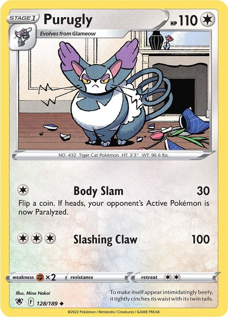 Image for Purugly (128/189) (SWSH10: Astral Radiance) (SWSH10) - Pokemon