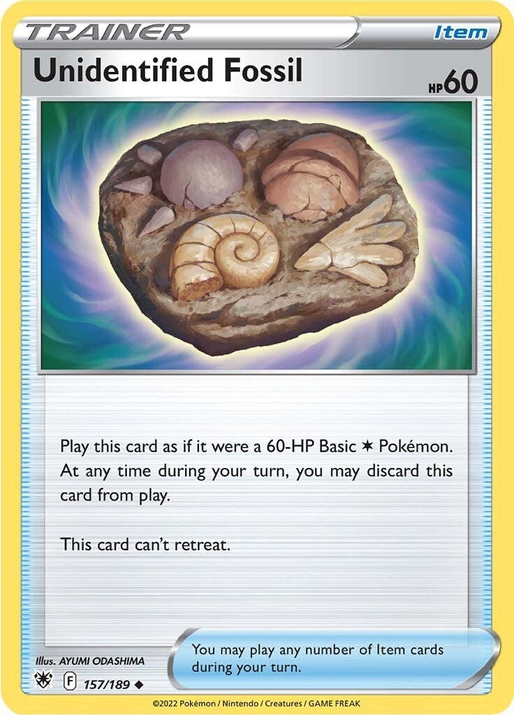 Image for Unidentified Fossil (157/189) (SWSH10: Astral Radiance) (SWSH10) - Pokemon