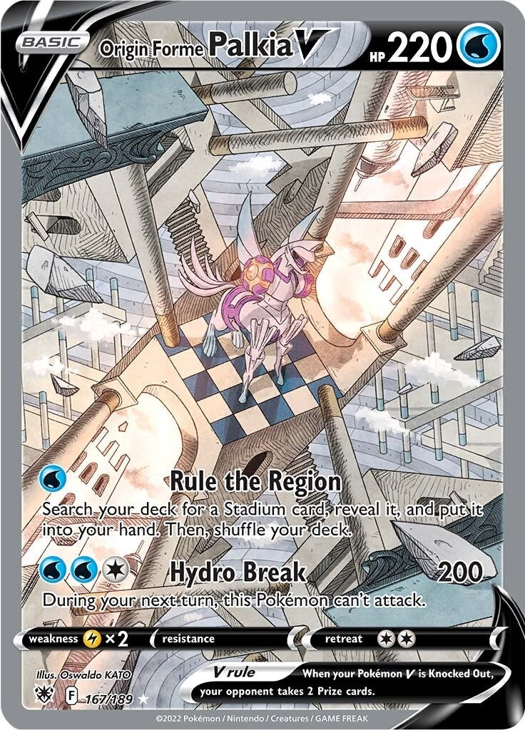 Image for Origin Forme Palkia V (Alternate Full Art) (167/189) (SWSH10: Astral Radiance) (SWSH10) - Pokemon