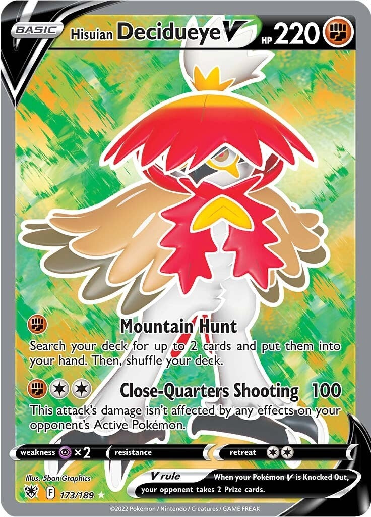 Image for Hisuian Decidueye V (Full Art) (173/189) (SWSH10: Astral Radiance) (SWSH10) - Pokemon