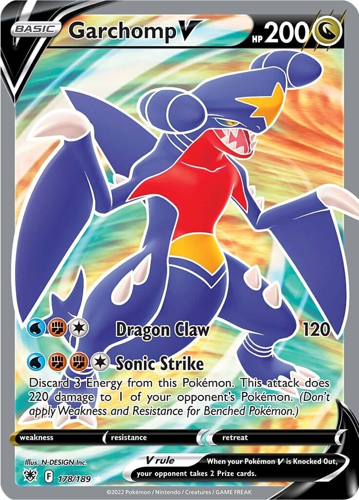Image for Garchomp V (Full Art) (178/189) (SWSH10: Astral Radiance) (SWSH10) - Pokemon