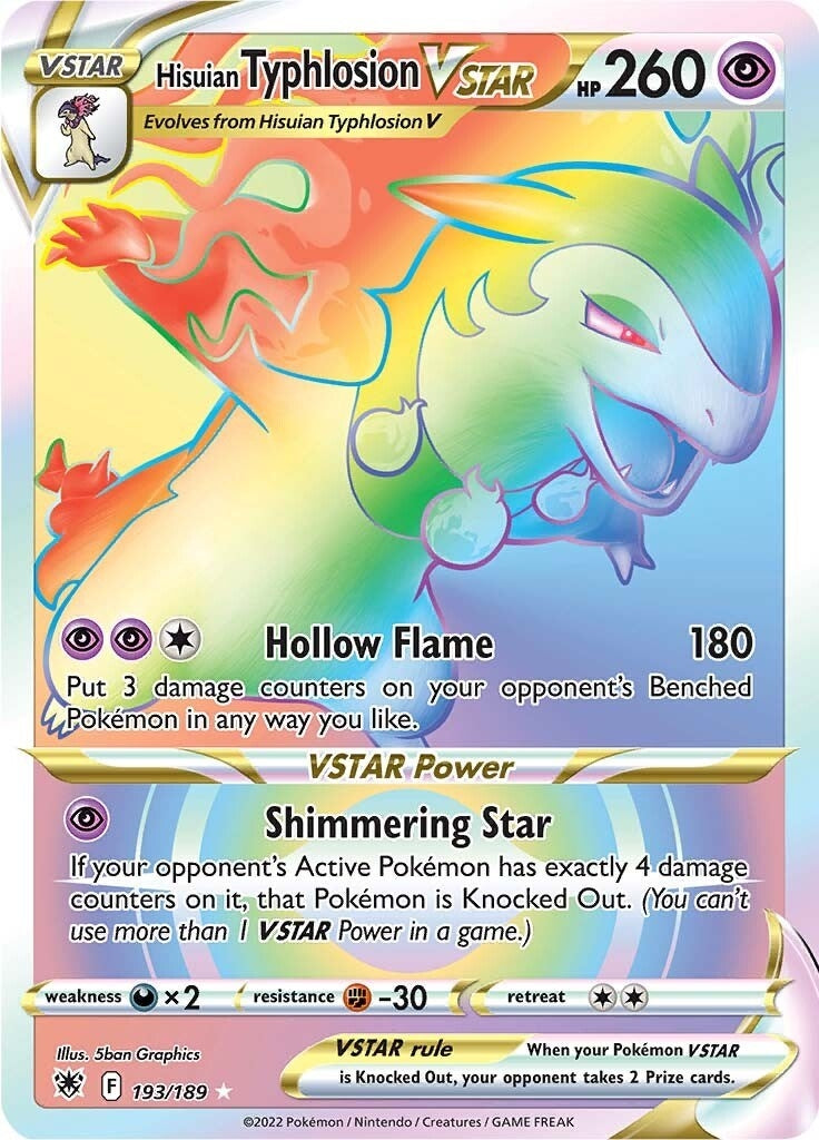 Image for Hisuian Typhlosion VSTAR (Secret) (193/189) (SWSH10: Astral Radiance) (SWSH10) - Pokemon