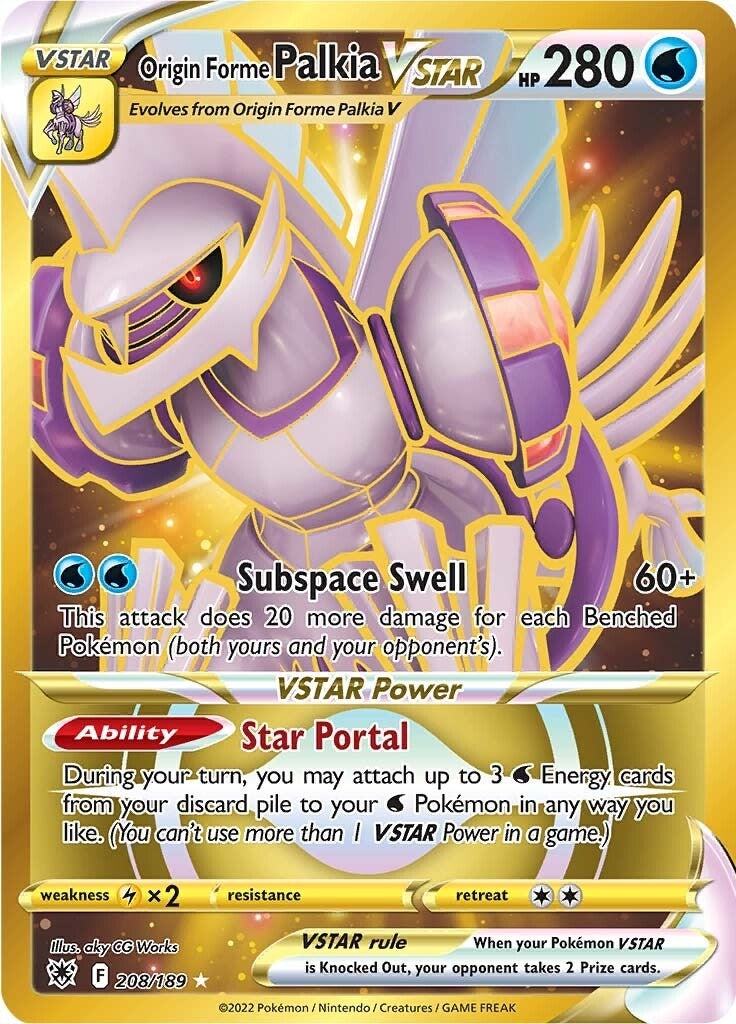Image for Origin Forme Palkia VSTAR (Secret) (208) (208/189) (SWSH10: Astral Radiance) (SWSH10) - Pokemon