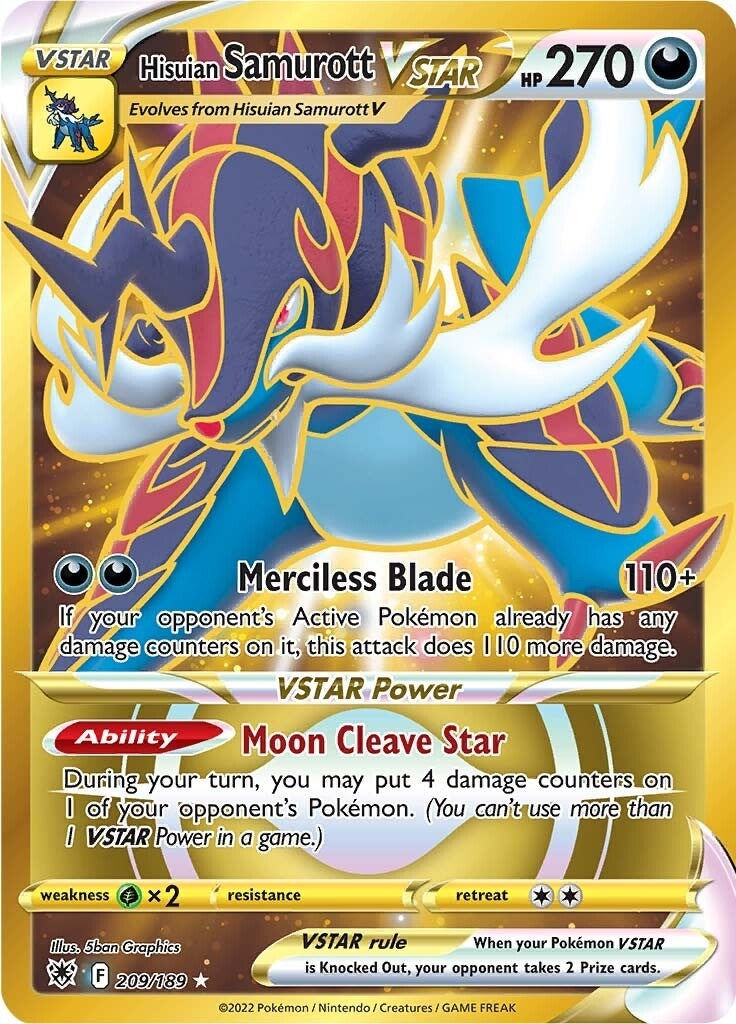 Image for Hisuian Samurott VSTAR (Secret) (209) (209/189) (SWSH10: Astral Radiance) (SWSH10) - Pokemon