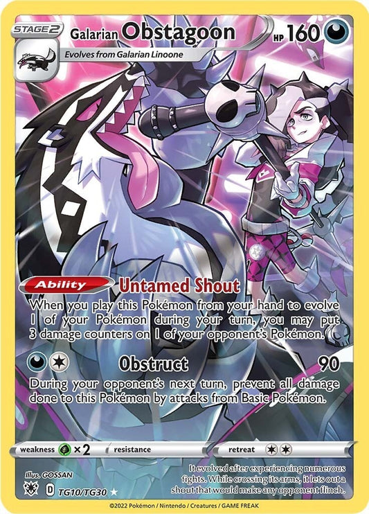 Image for Galarian Obstagoon (TG10/TG30) (SWSH10: Astral Radiance Trainer Gallery) (SWSH10:TG) - Pokemon