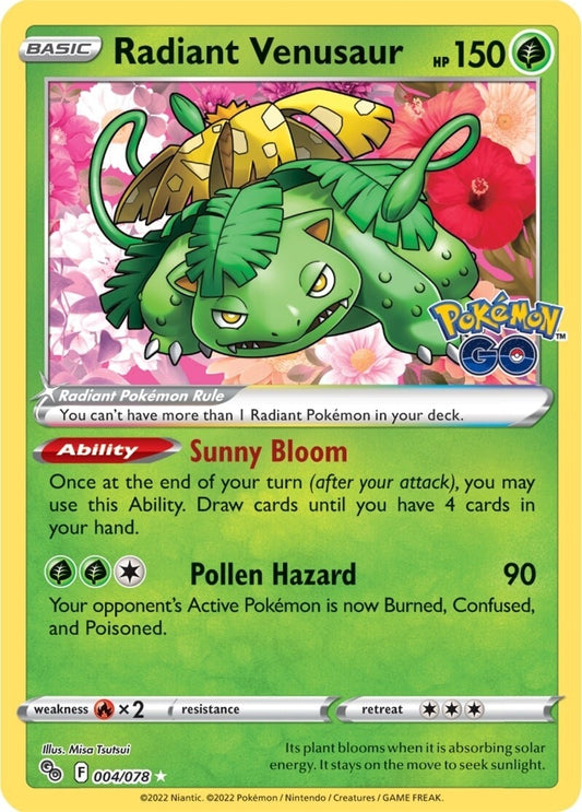 Image for Radiant Venusaur (004/078) (Pokemon GO) (PGO) - Pokemon