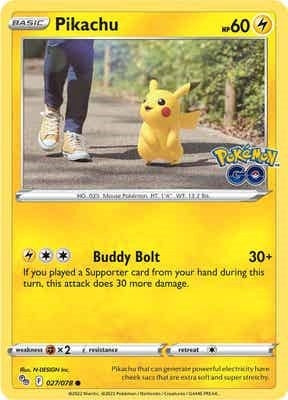Image for Pikachu (27) (027/078) (Pokemon GO) (PGO) - Pokemon