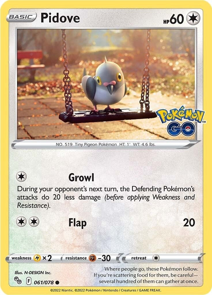 Image for Pidove (061/078) (Pokemon GO) (PGO) - Pokemon