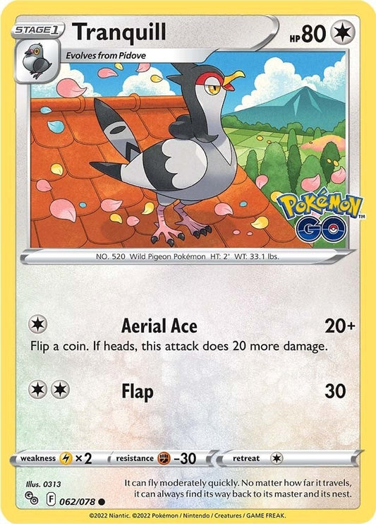 Image for Tranquill (062/078) (Pokemon GO) (PGO) - Pokemon