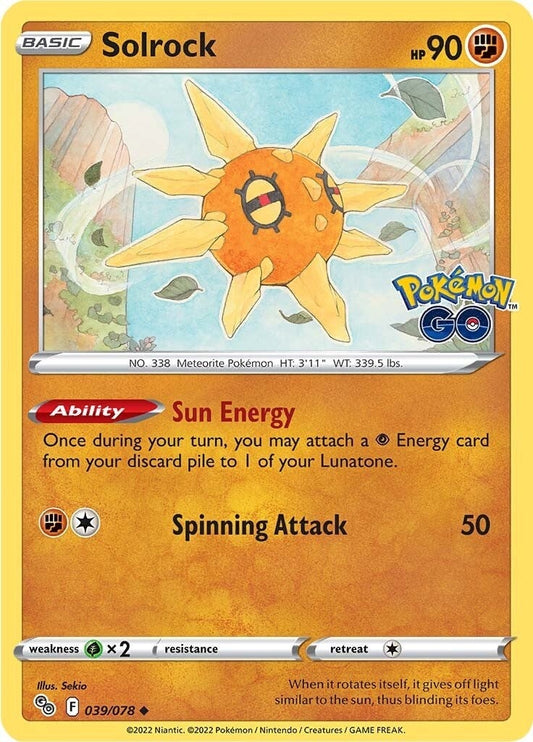 Image for Solrock (039/078) (Pokemon GO) (PGO) - Pokemon