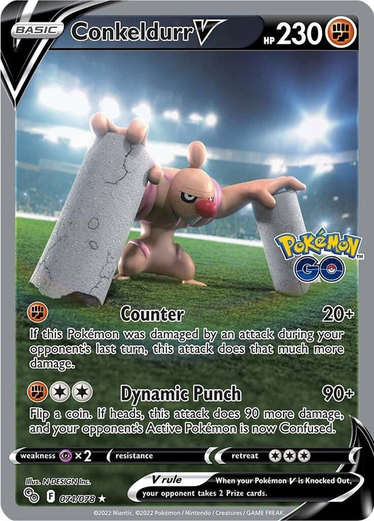 Image for Conkeldurr V (Alternate Full Art) (074/078) (Pokemon GO) (PGO) - Pokemon