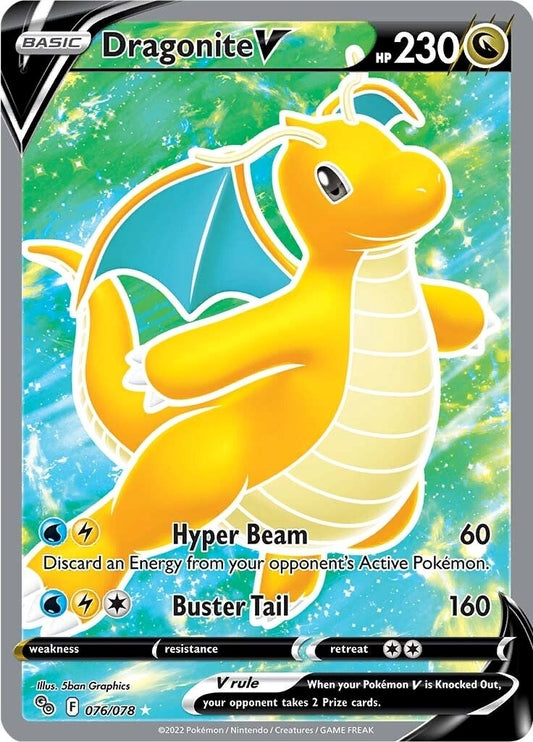 Image for Dragonite V (Full Art) (076/078) (Pokemon GO) (PGO) - Pokemon