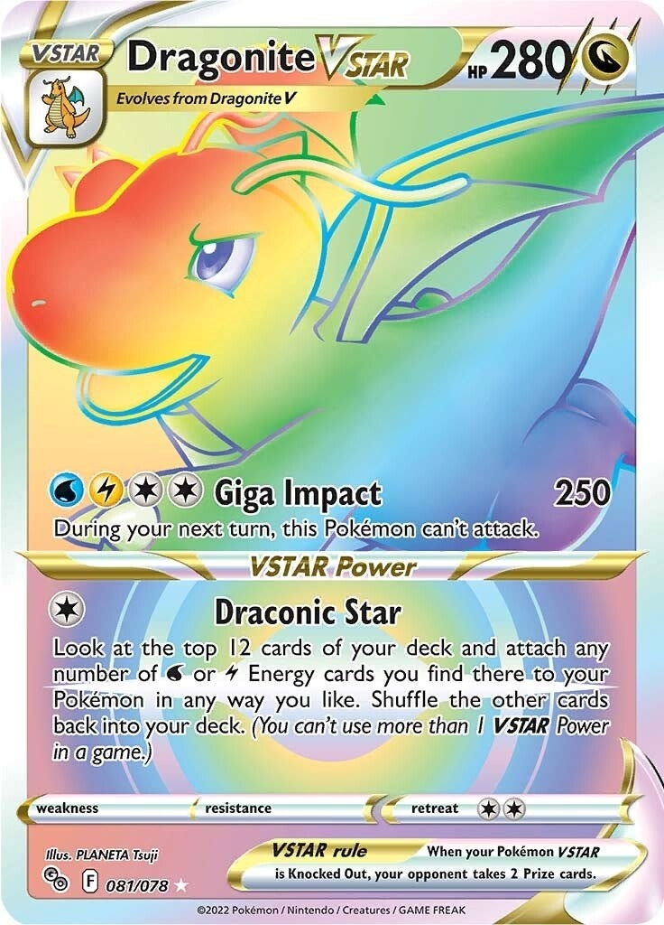 Image for Dragonite VSTAR (Secret) (081/078) (Pokemon GO) (PGO) - Pokemon