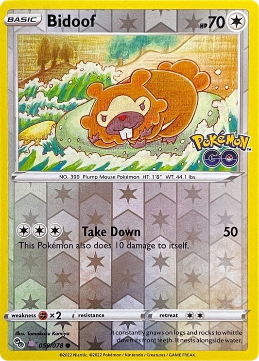 Image for Bidoof (Peelable Ditto) (059/078) (Pokemon GO) (PGO) - Pokemon